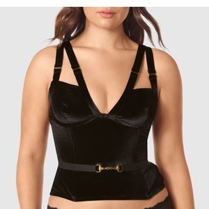 La Senza Black Velvet Bustier